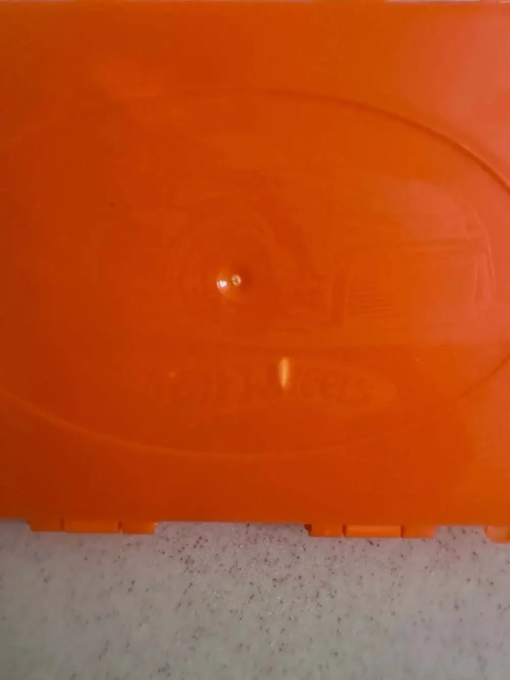 Hot Wheels Orange Plastic Carrying Case Storage Organizer with Handle